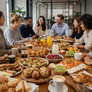 Coffee morning en una oficina
