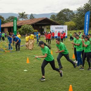 olimpiadas empresariales con equipos y pruebas